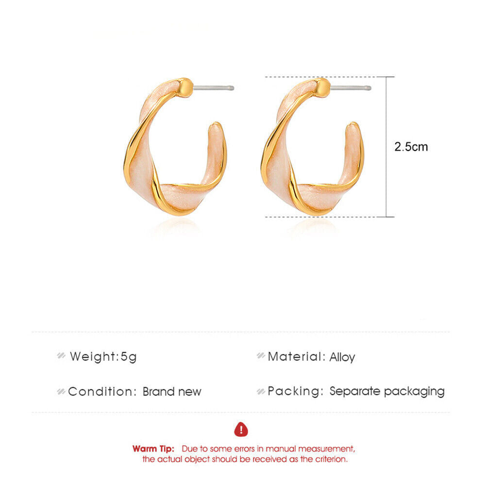 Fashion Alloy Spiral Stud Earrings Hanging Drop Earrings Female Jewelry