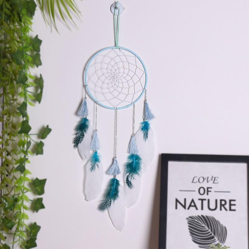 Handmade Dream Catchers with Feather Tassel Dreamcatcher Wall Hanging Decoration