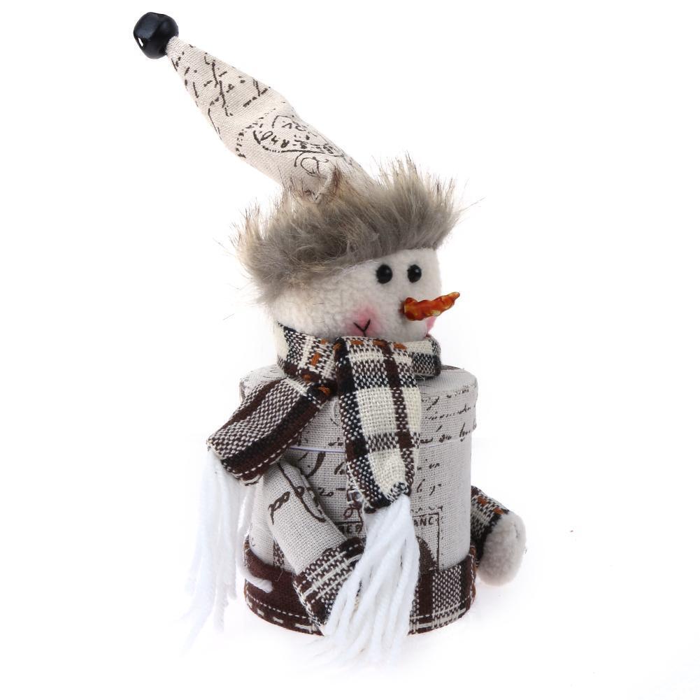 Cartoon Christmas Gift Box Candy Jar Bottle Christmas Decoration (Snowman)