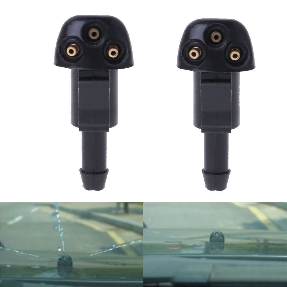 2 pcs Cleaner Mini Plastic Hood Spray Washing Nozzle Windshield Washer Wiper