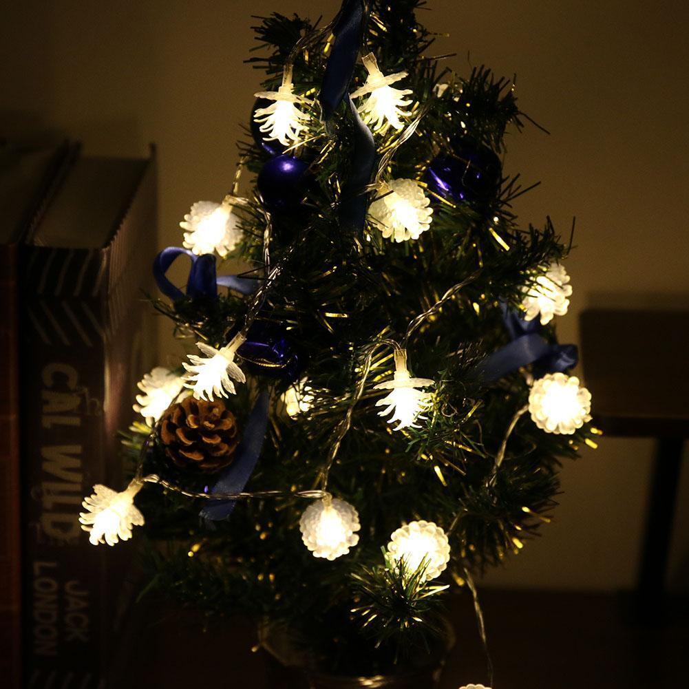 2.2m/7.2ft 20 LED Pine Cone Light String For Festival Decor(Warm White)