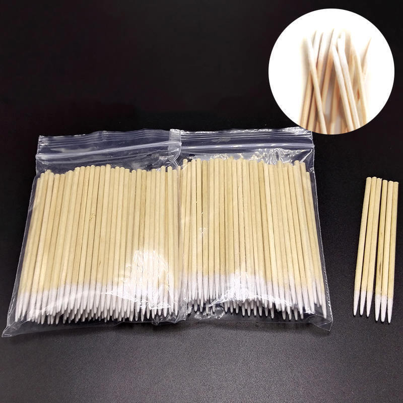 100pcs Cotton Swabs Buds Long Wood Wooden Handle Cleaning Applicators