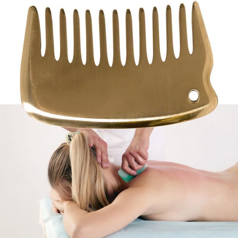 Brass Scraping Board Body Acupuncture Massage Muscle Pain Relief Gua Sha Tool