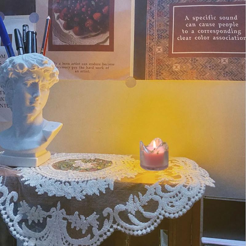 Handmade Cylindrical Candle Holder Mold for Tea Wax Cup for Blessing Ceremony
