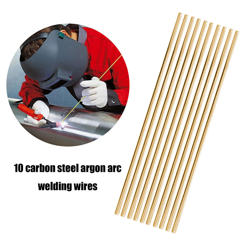 10pcs Weld Bars Cored Wire Carbon Steel Argon Arc Welding Rods (33cmx2mm)