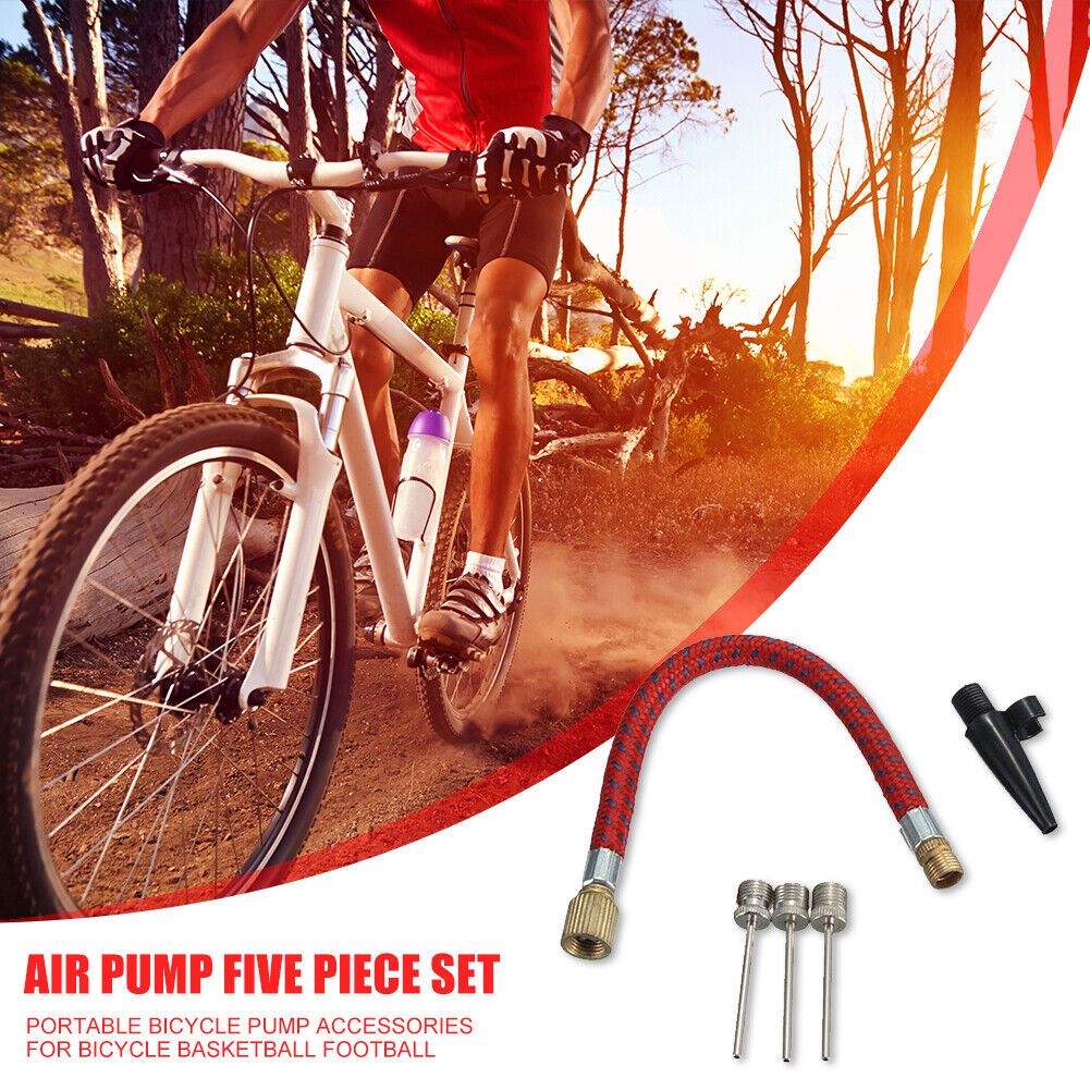 Bike Ball Pump Inflator Hose Swimming Ring Nozzle Ball Air Pump Needles