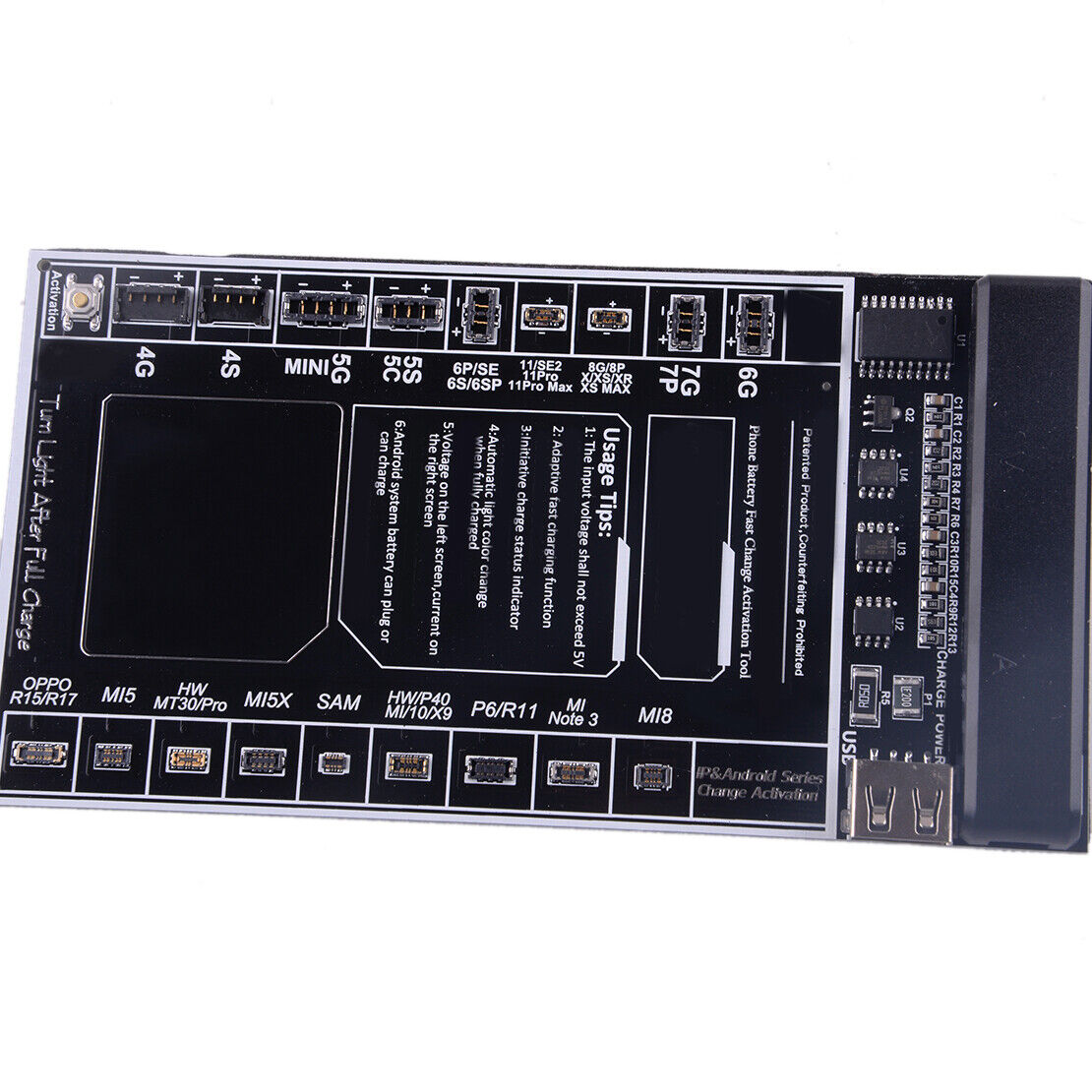 Universal Phone Battery Tester Charger Activation Board Fits For Android iOS