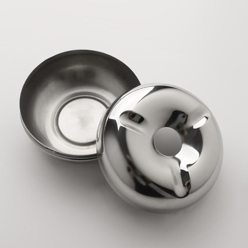 Windproof Ashtray with Lid Stainless Steel Donut-Style for Car Desktop Office