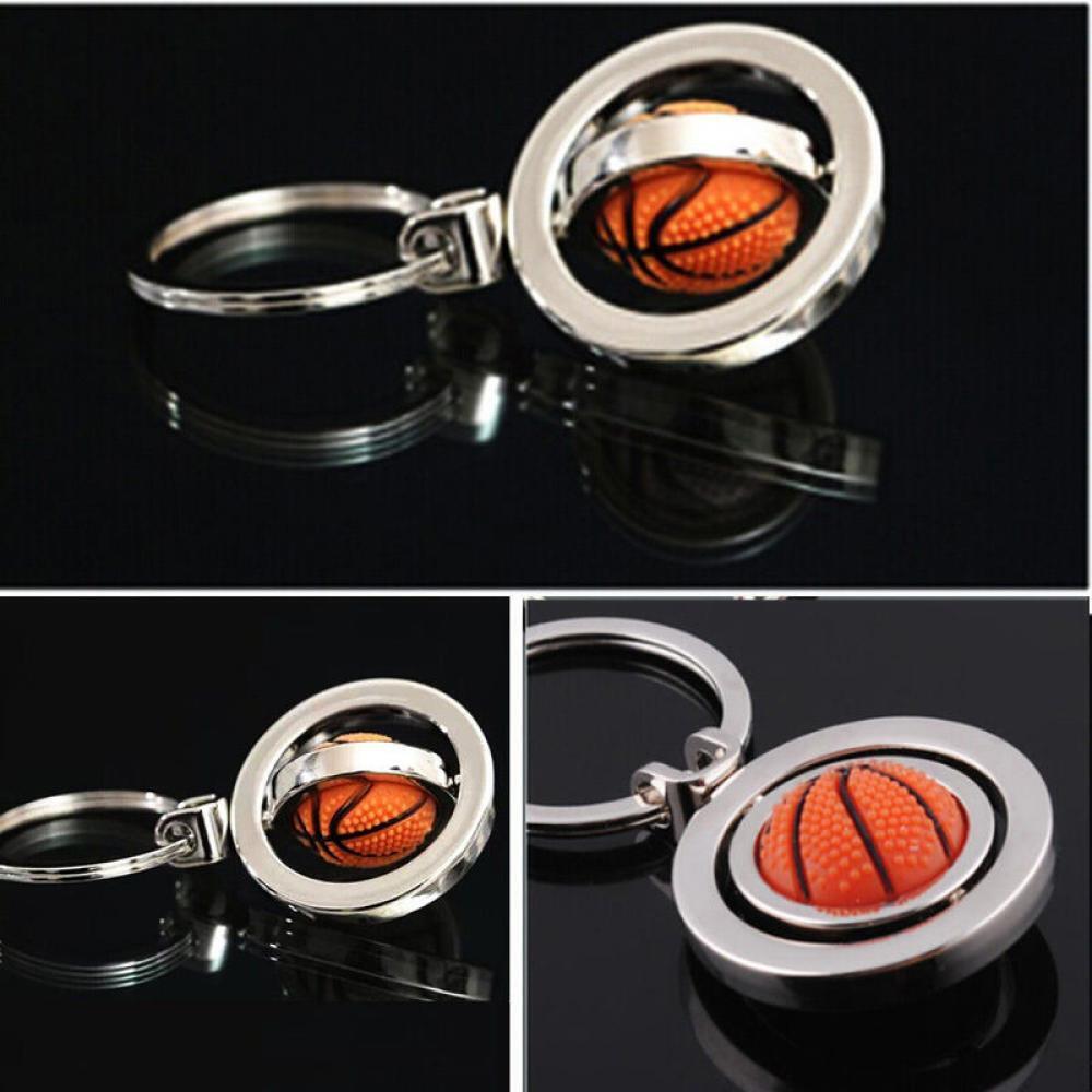 Hot Sell Sports Lovely Rotating Keychain Basketball Keyring KeyFob