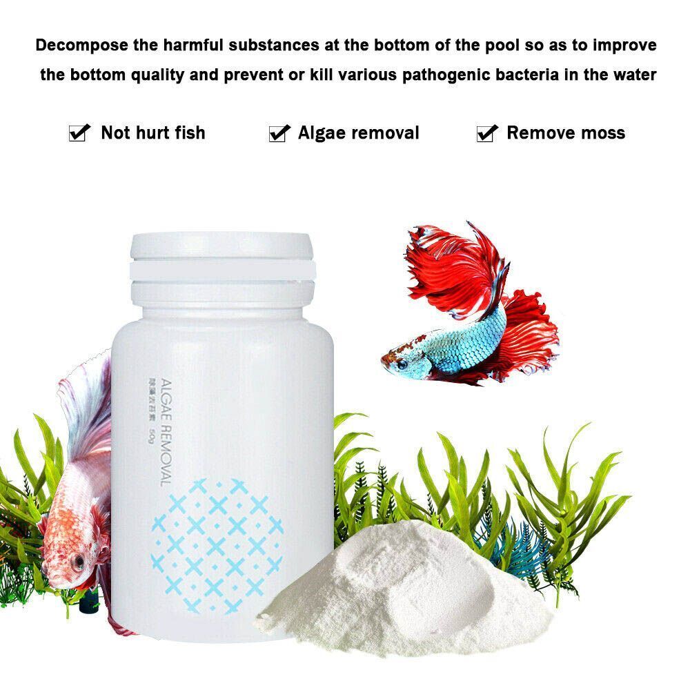 Algae Repellent Aquarium Algaecide Fish Tank Cleaning Powder Tank Moss Remover