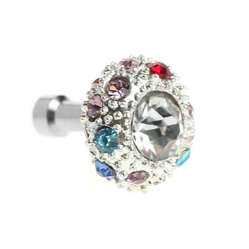 Colorful Rhinestone Ball 3.5mm Anti Dust Plug Earphone Stopper For Smart Phone