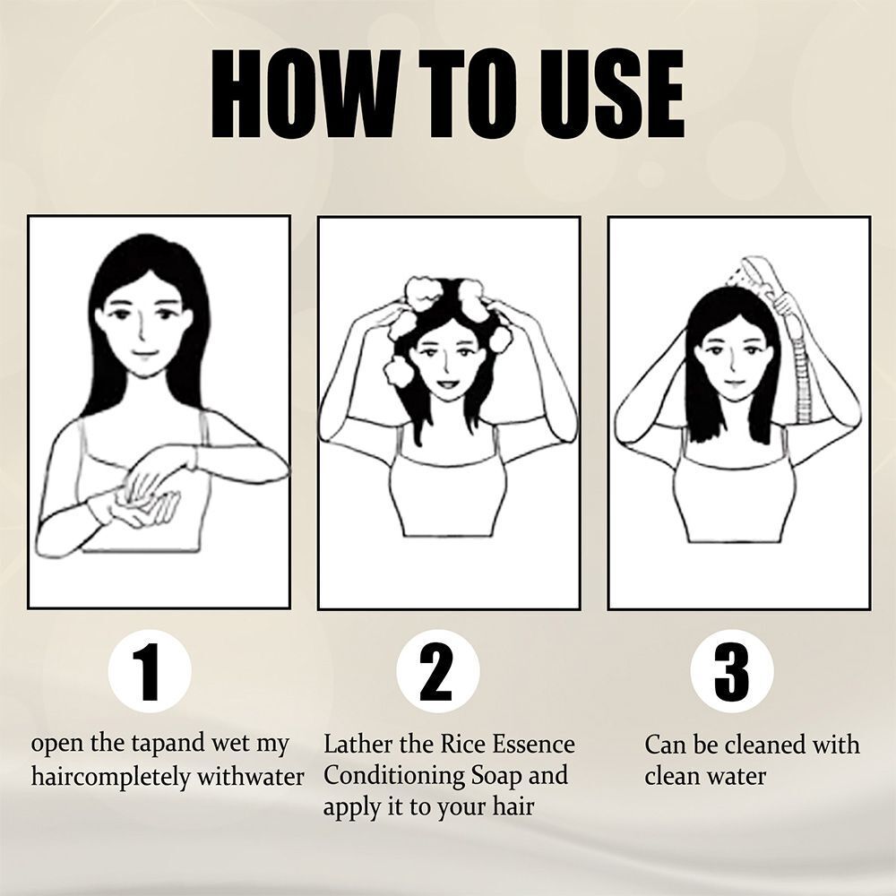 Fast Hair Growth Floral Scent Hair Wash Rice Soap Rice Shampoo Soap