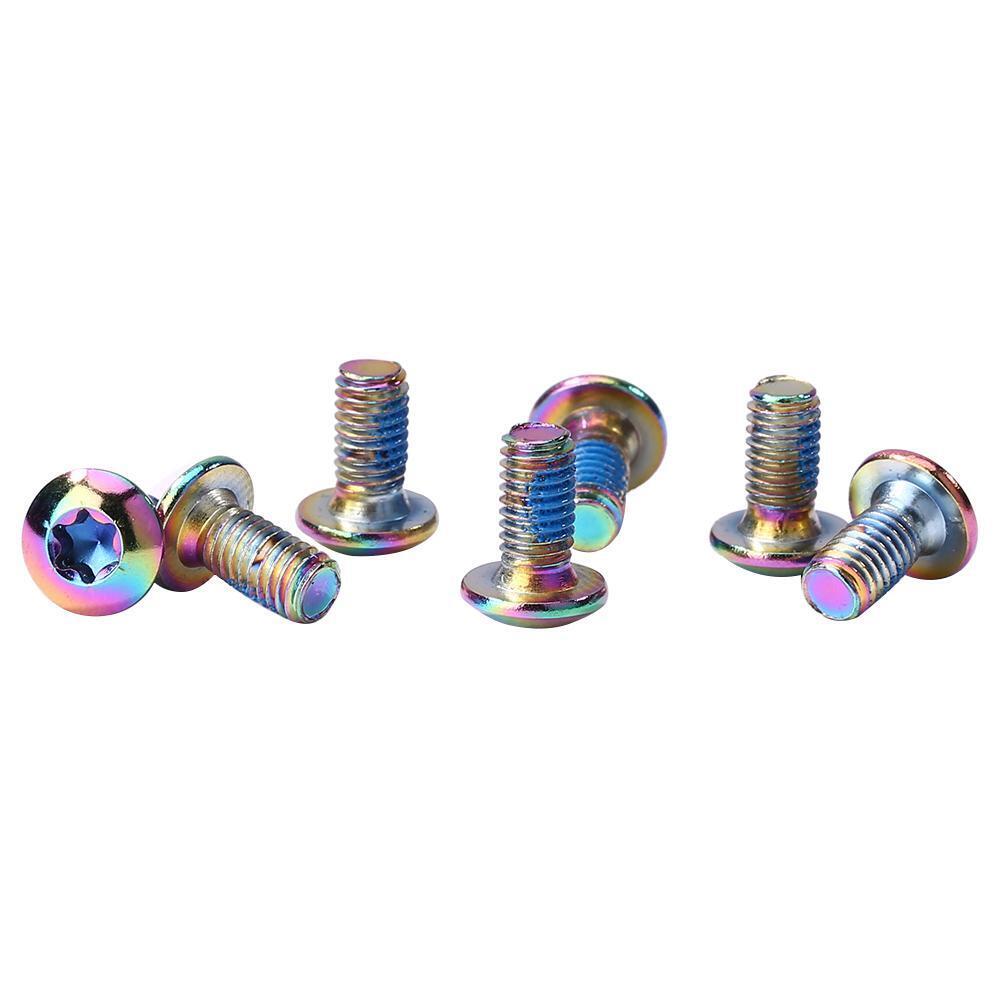 12pcs M5x8mm Disk Brake Bolts T25 Bike Bottle Holder Bolts Screw (Multi)