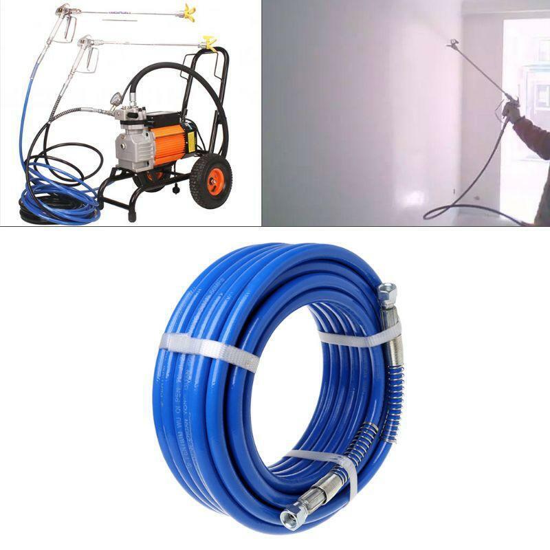 15m Airless Paint Spray Hose Tube Pipe 5000PSI Sprayer Fiber For Sprayer Gun New