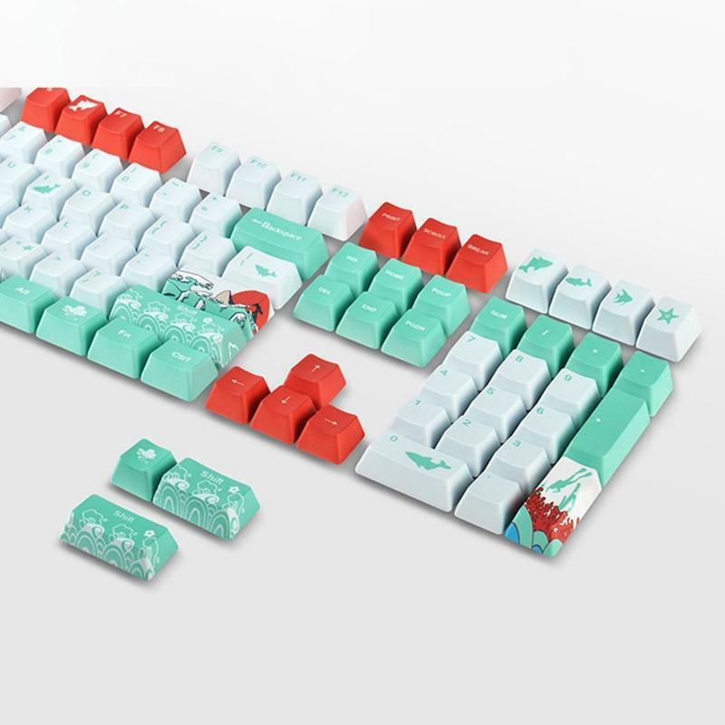 Coral Sea 123 Keys OEM PBT Keycaps for Mechanical Keyboard Cherry MX Switches