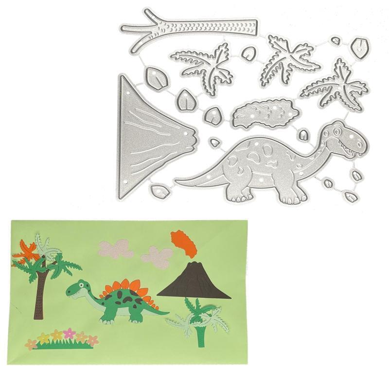 Jungle Dinosaur Cutting Dies Carbon Steel Embossing Die Cuts for DIY Card Making