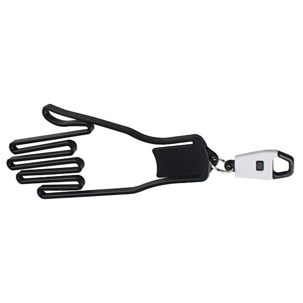 Golf Glove Holder Rack with Key Chain Glove Drying Support Frame (White)