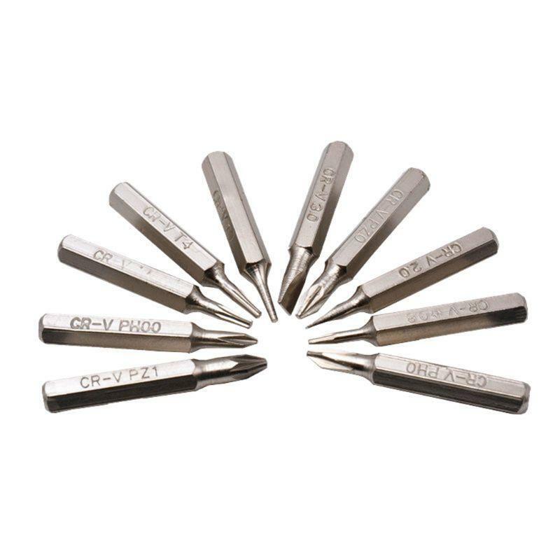 10pcs 28mm Magnetic CR-V Precision Screwdriver Bit Set PH00 PH0 Z1 Z0 3.0 2.0 T5
