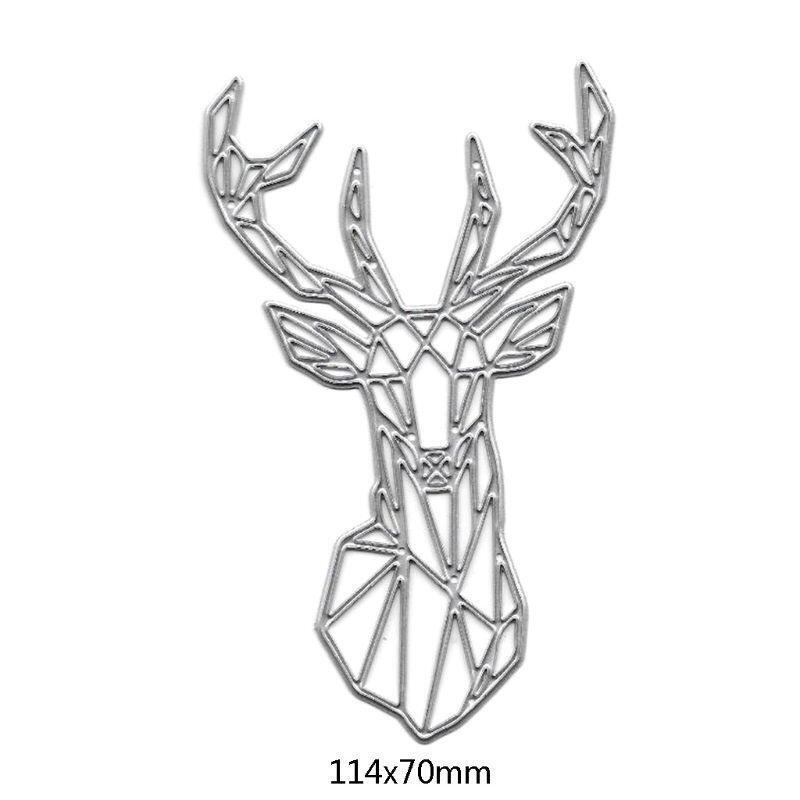Deer Head Metal Cutting Dies Stencil DIY Scrapbooking Album Stamp Paper Card