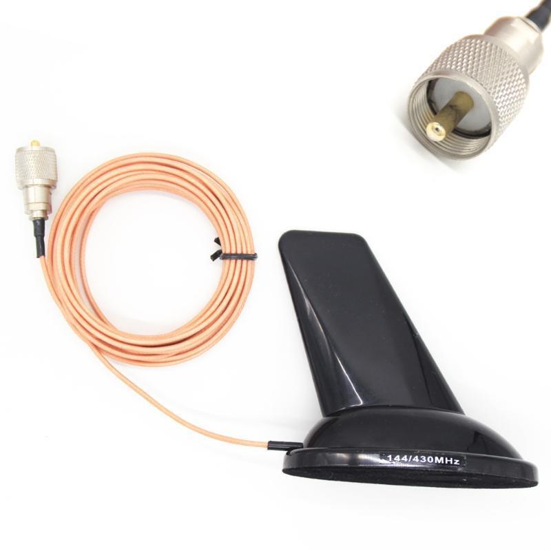 VHF UHF144/430Mhz Portable Shark Fin Antenna Radio Signal Reception Supplies