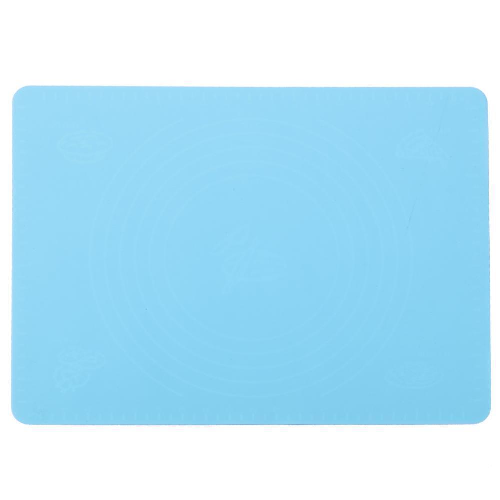 Silicone Thickening Flour Rolling Scale Mat Cookie Pad Baking Tool(Blue)