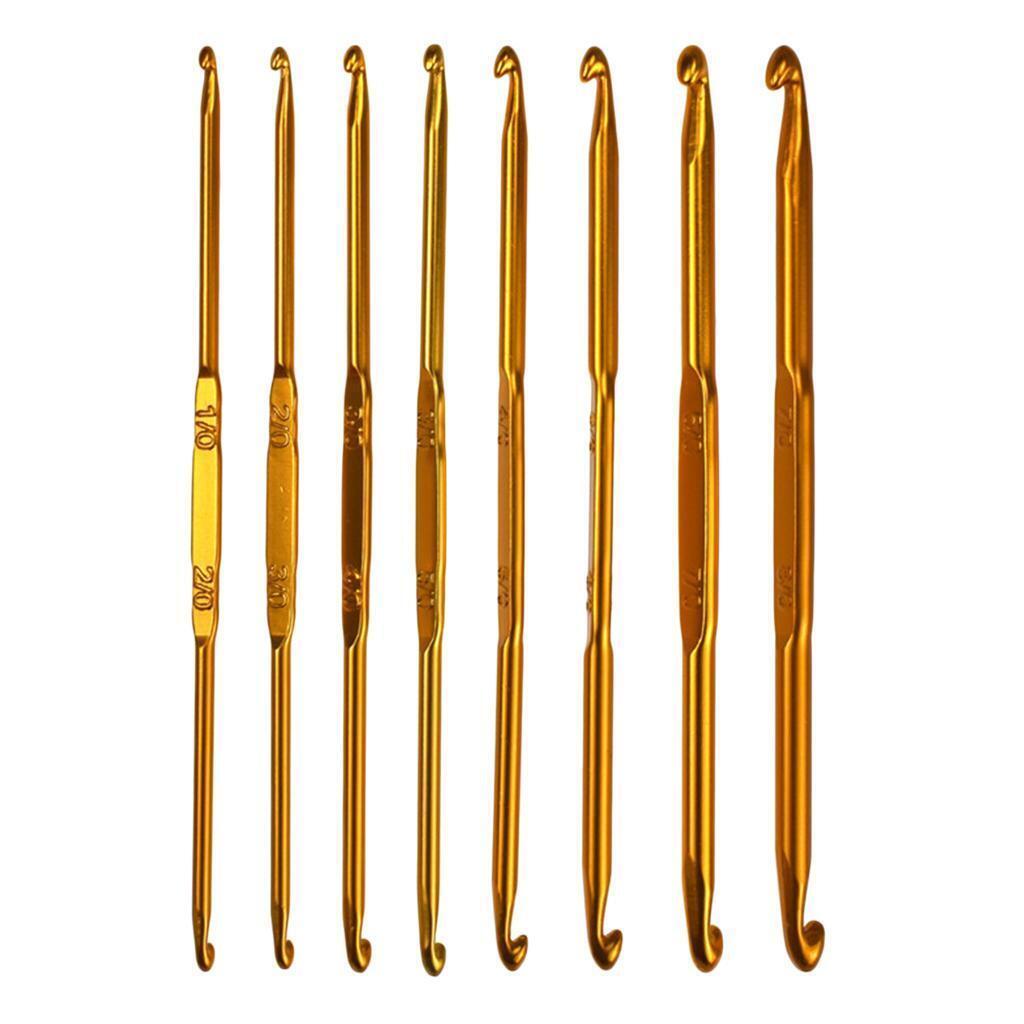 8Set Aluminum Crochet Hooks Needle for DIY Knitting Sweater