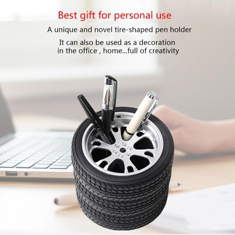 Novelty Tire Pencil Pen Holder Paint Brush Holder Stylish Home Desk Ornemants
