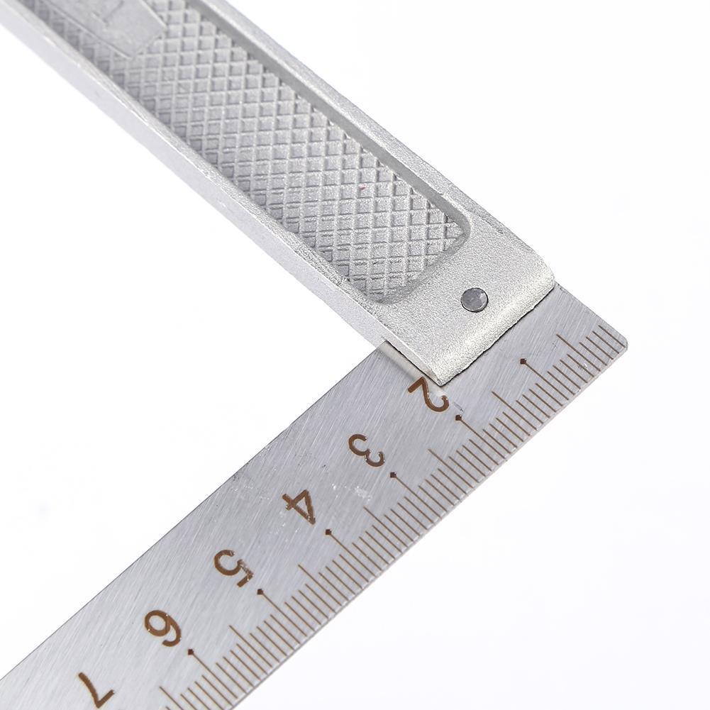 90 Right Angle Stainless Steel Triangle Ruler Woodworking Drawing Tools (L)