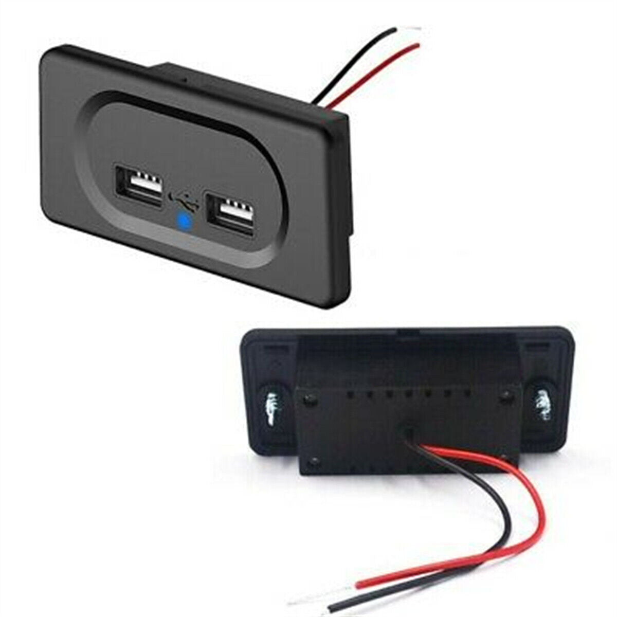 DC5V/3.1A Dual USB Ports Charger Socket For 12V Car Boat Motorhome Caravan 2021