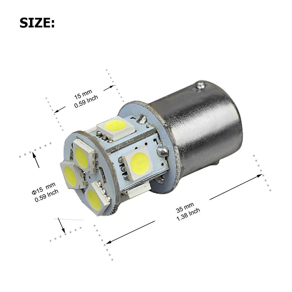 Bright Bulb Lamp Auto Turn Signal BA15S R5W 1156 Car Tail Light 5050 8SMD LED