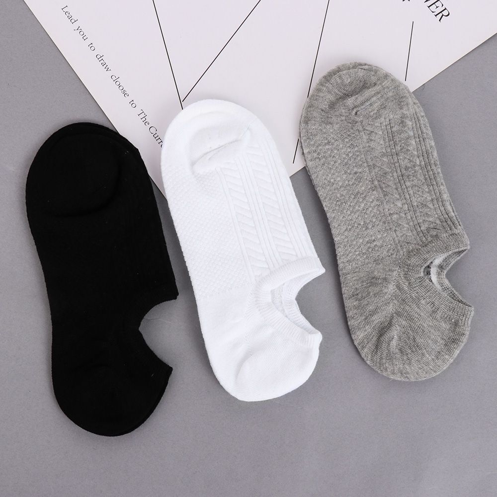 3Pairs Short Breathable Massage Business Men's Socks Cotton Sock Ankle Boat Sox