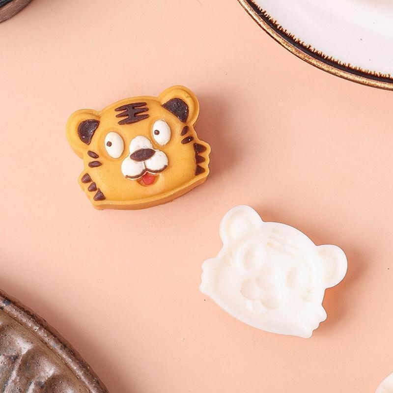 50g Moon Cake Mold Cartoon Tiger Shaped DIY Baking Molds for Mid-Autumn Festival