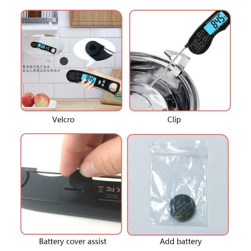 Instant Read Meat Thermometer Applicable Cooking Food Candy BBQ Grill Liquids