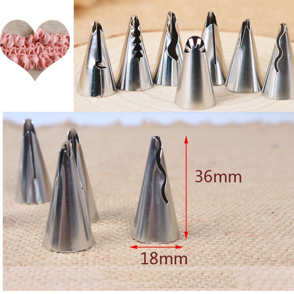 Cupcake Pastry Tips Baking Mold Icing Piping Nozzles Russian Stainless Steel