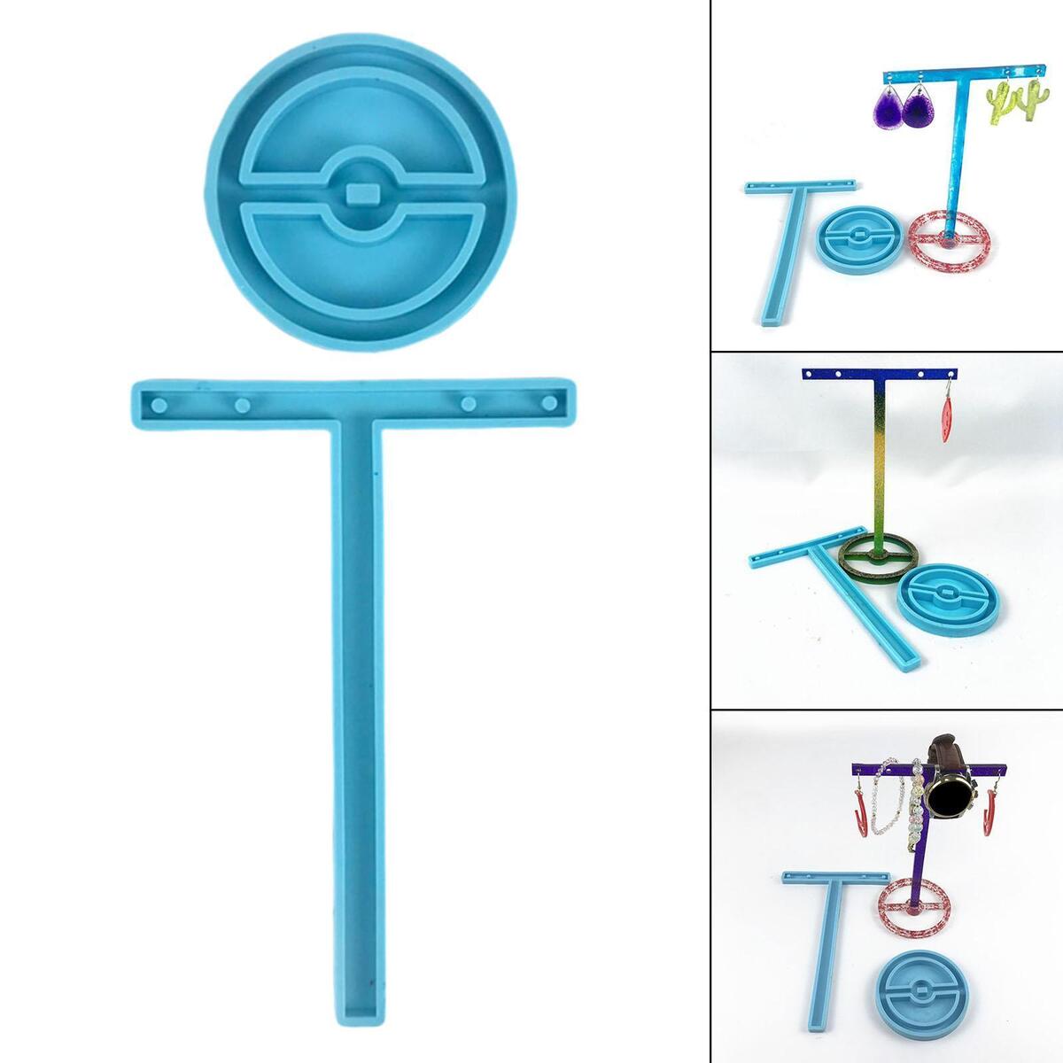 T Shape Jewelry Display Rack Silicone Mold Casting Mold DIY Home Decor Gift
