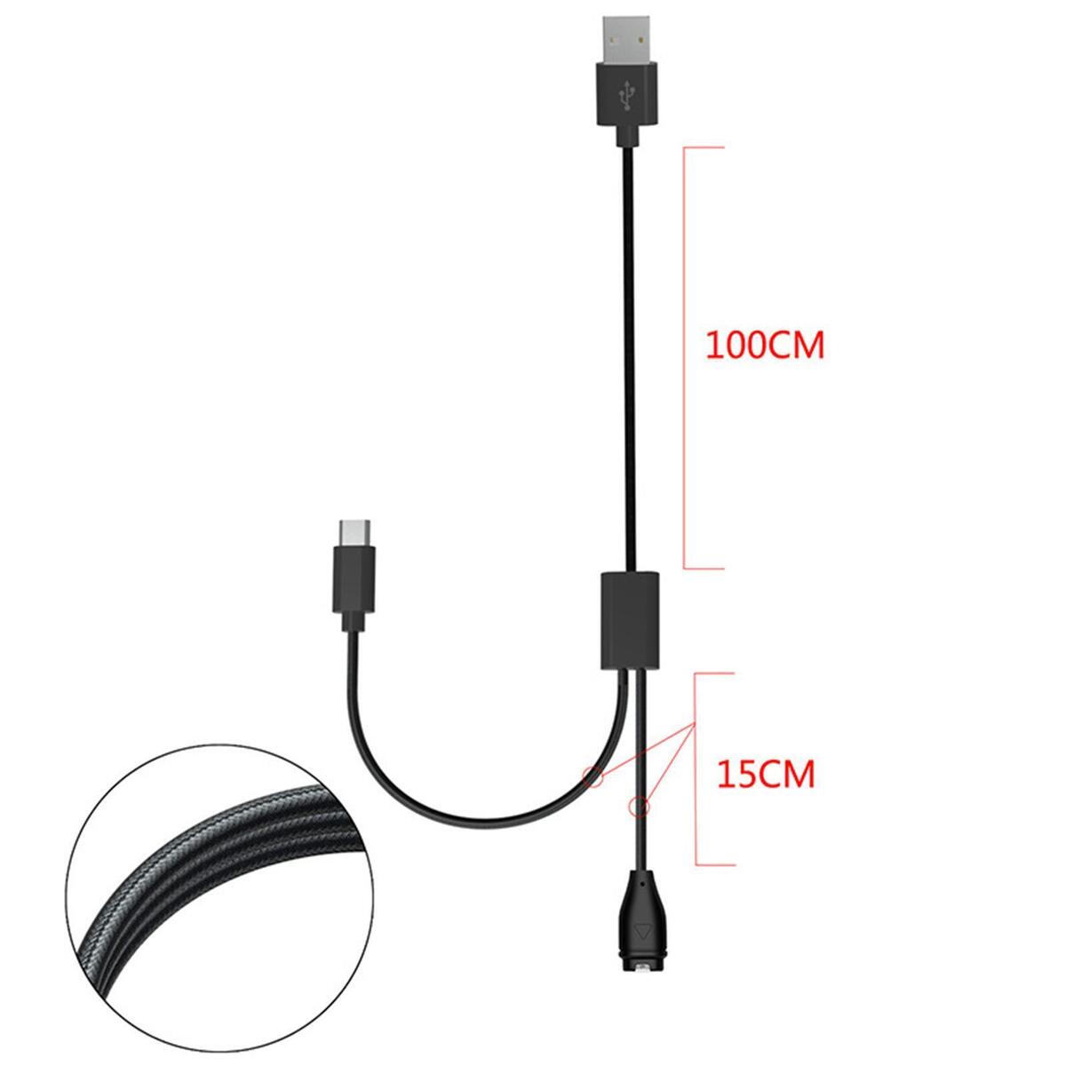USB Fast Charging Data Cable Type C Charging Station Braided Wire for Watch