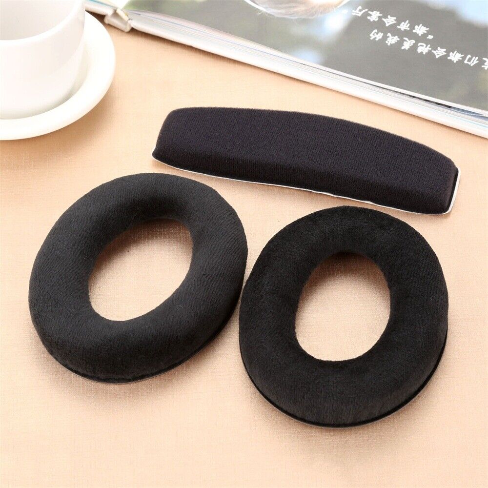 Soft foam and Velour Replacement Earpads With Headband Increase Comfort Level