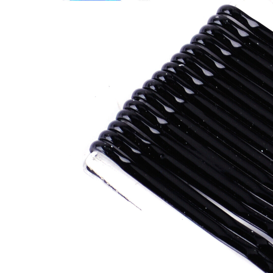 60x 4.5cm Black Invisible Hair Clips Wave Top Bobby Pins Grips Salon Barrette Li