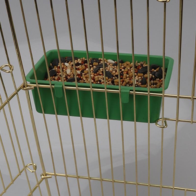 Bird Feeder Cups Plastic Hanging Food Bowls with Hooks Bird Bath for Budgerigar