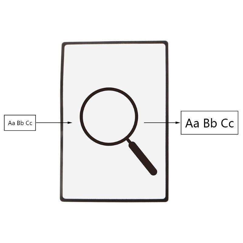Magnifying 1PC180X120mm A5 Flat PVC Magnifier Sheet X3 Book Page Magnification