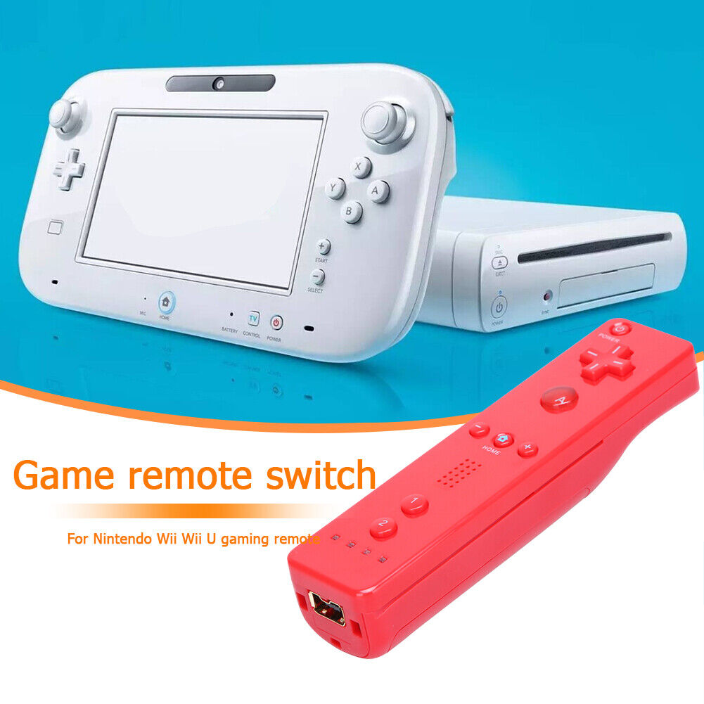 Wireless Remote Control Gamepad Controller for Nintend Wii for Wii U (Red)