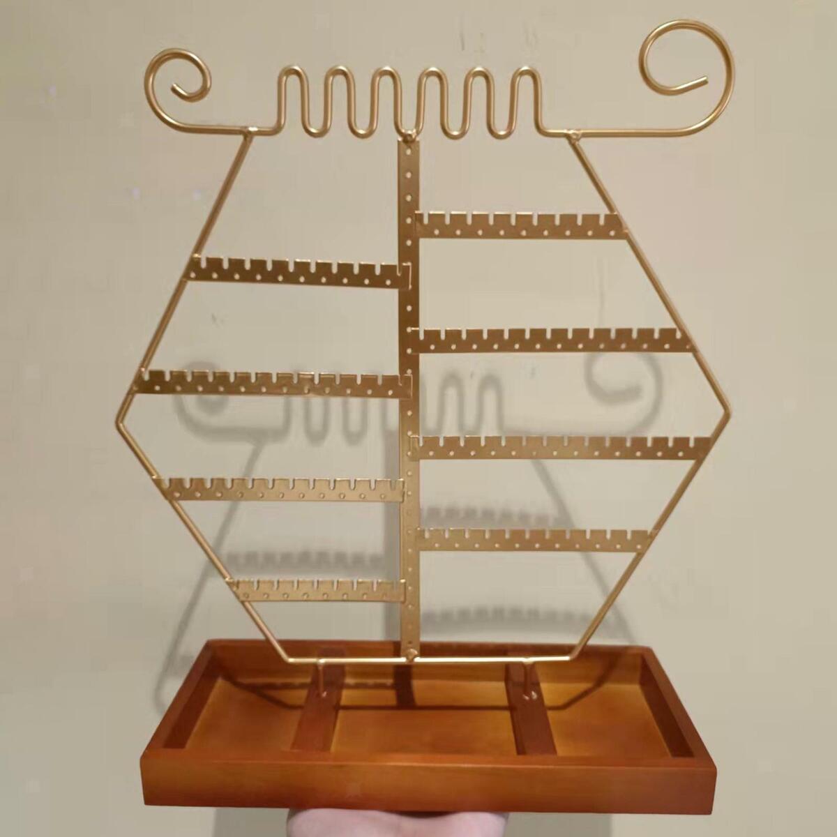 Jewelry Display Stand Nail Polish Chains Brooches with Jewelry Tray