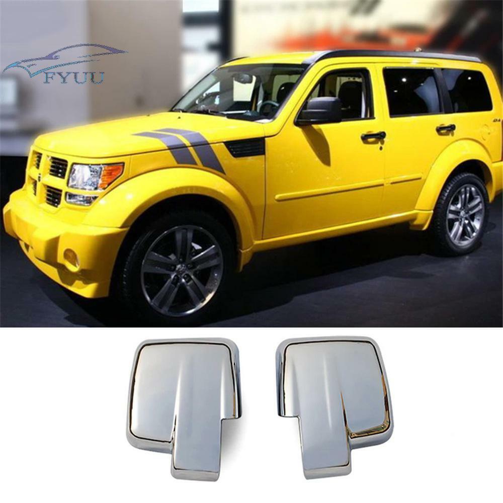 2 Pcs Chrome Rearview Mirrors Cover For Dodge Nitro 2007-11 Jeep Liberty 2008-12
