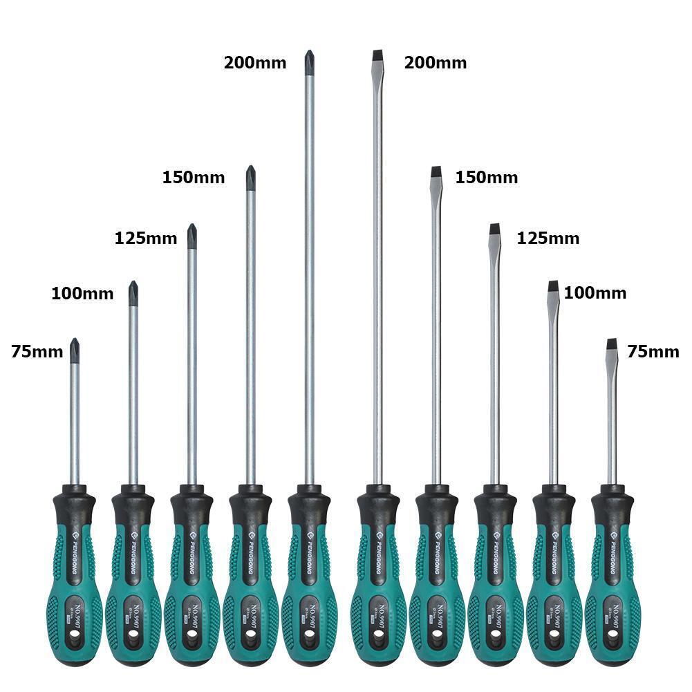 10pcs Multi-function PP Handle Security Insulated Screwdrivers Screw Driver