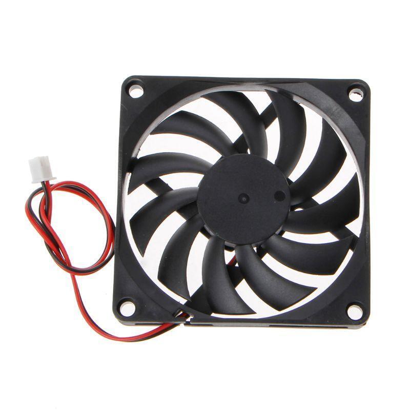 Mini 80x80x10mm DC 24V 2Pin Brushless Cooler Sleeve Bearing Cooling Fan 8010