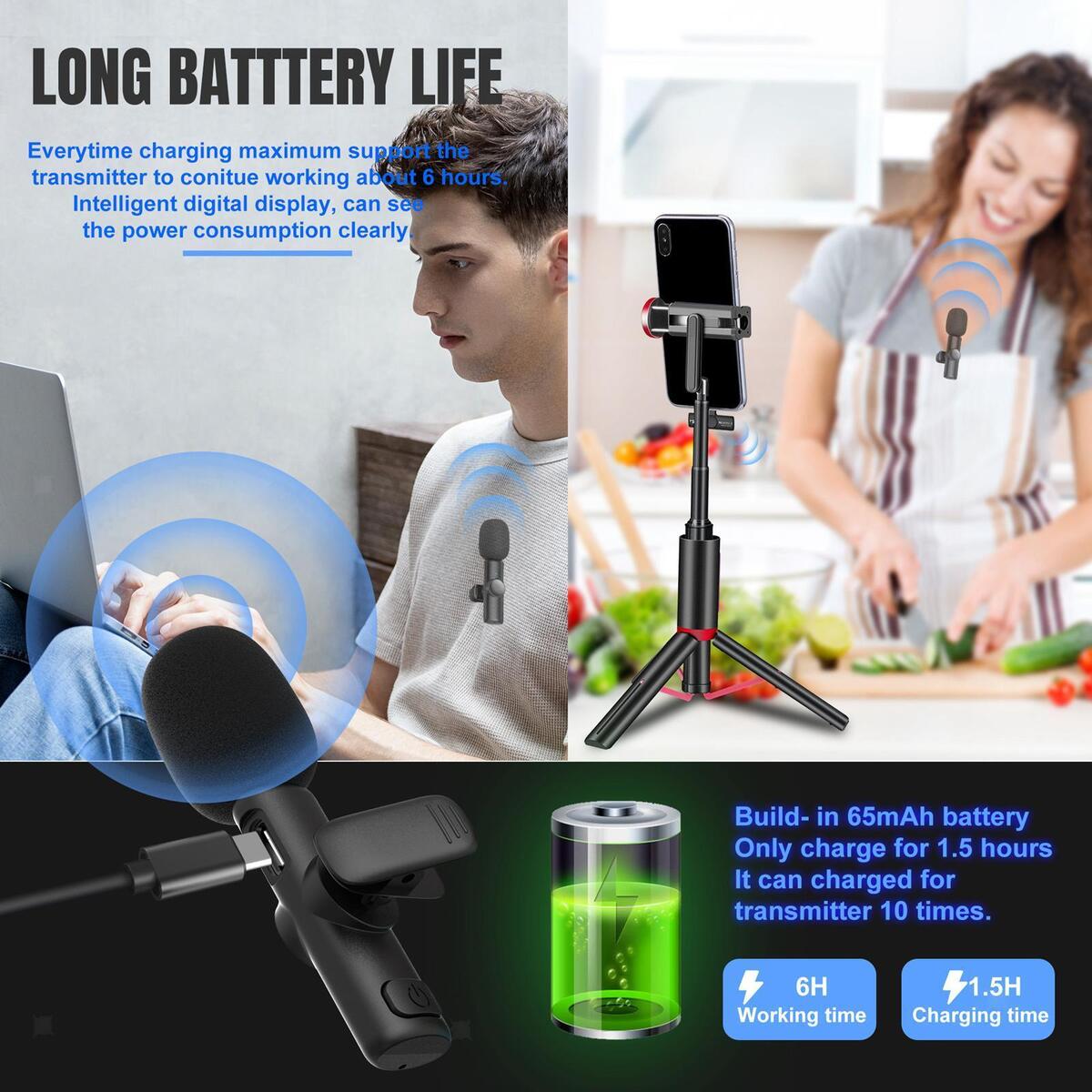 Wireless Lavalier Microphone  ? 2.4G Usb-C for Interview-Auto Sync Meeting