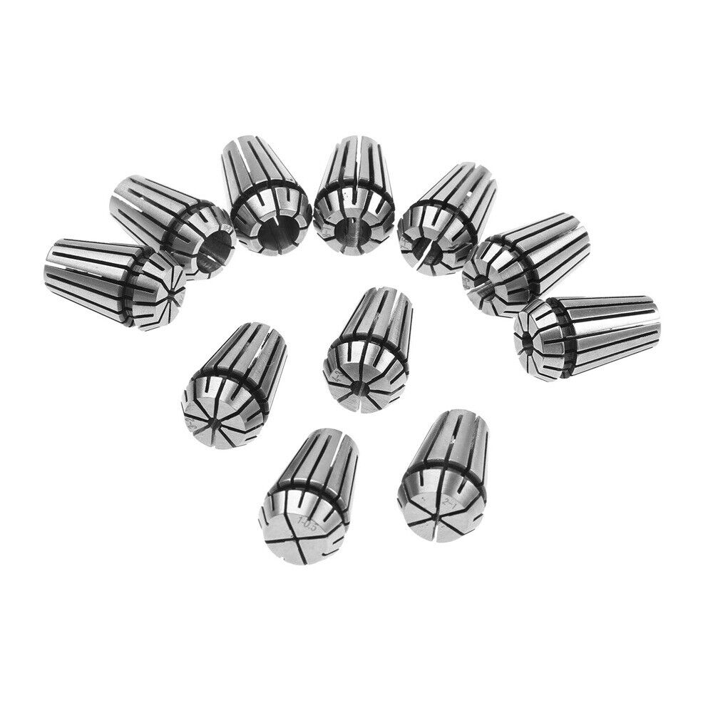 11Pcs 1mm-10mm 1/8" ER16 Precision Collet Chuck Set For CNC Milling Lathe Tool