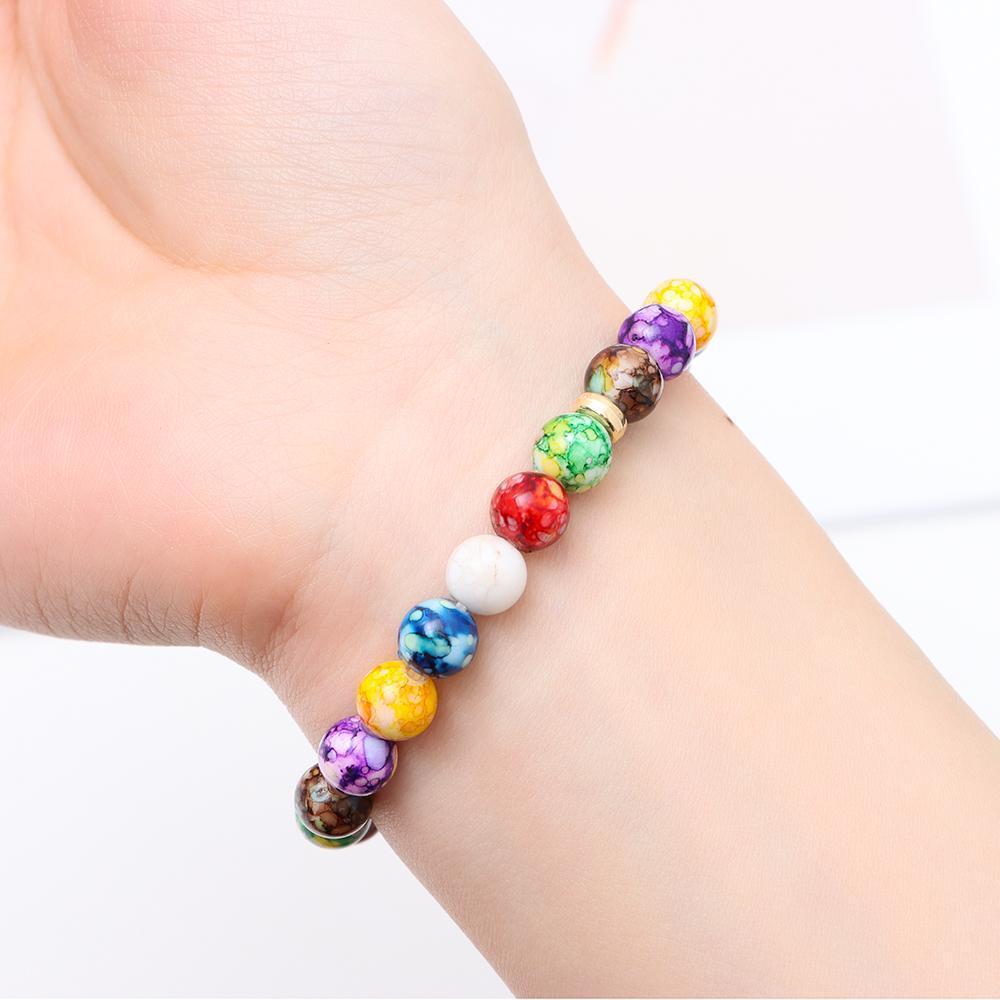 Reiki Agate 7 Chakra Bracelet Natural Stone Natural Stone Bangle Wristbands