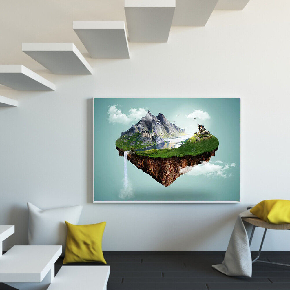 DIY 5D Diamond Painting Full Square Mosaic Aerial Landscape House Pictures