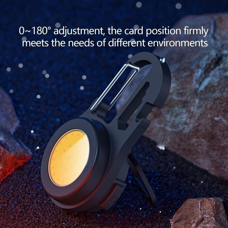 Keychain Flashlight Rechargeable 4 Light Modes Pocket Lights with Bottle Opener